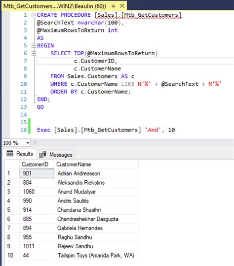 How To Execute An SQL Server Stored Procedure From A C Program My