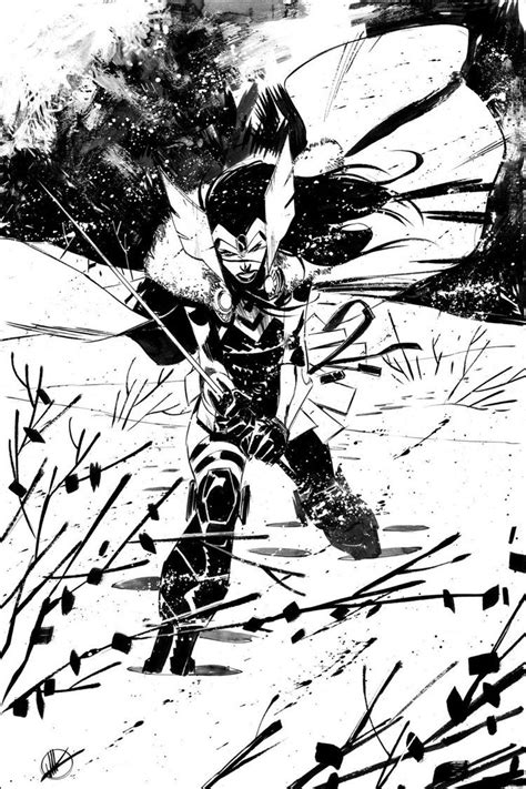 Striking Black White Superhero Sketches By Matteo Scalera