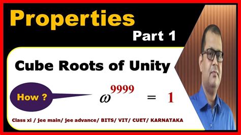 Cube Root Of Unity Part 1 I Ncert I Class 11 L Iit Jee L Maths I Trick I Logic Youtube