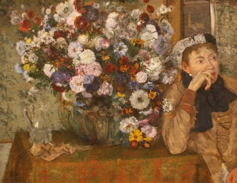 WLA Metmuseum A Woman Seated Beside A Vase Of Flowers By Edgar Degas