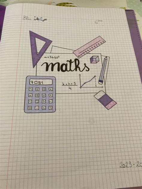 Page De Garde Maths School Book Covers Math Journals Math Design