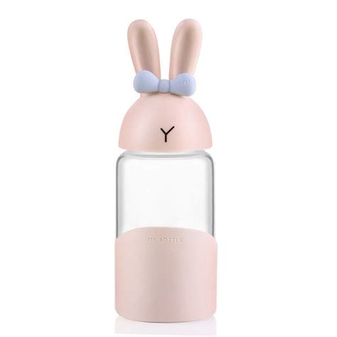 Lovely Bunny Rabbit Glass Bottle Water Bottle Brands Glass Bottles Bottle