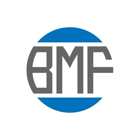 diseño de logotipo de letra bmf sobre fondo blanco concepto de