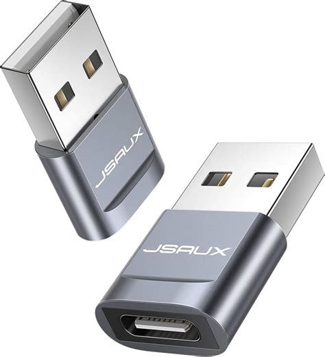 Adaptador USB C Hembra A USB A Macho Paquete De 2 JSAUX Tipo C A