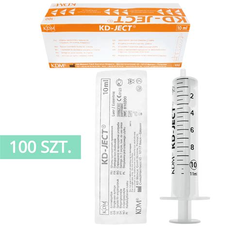 KD JECT Strzykawka 10ml 2 częściowa LUER 100 szt Sklep medyczny