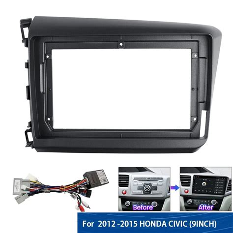 9inch Car Radio Fascia Frame For Honda Civic 2012 2013 2014 2015 Multimedia Player 2din Stereo