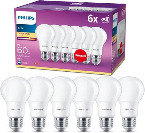 Philips Led Classic E Lampe W Matt Warmwei Er Pack Amazon