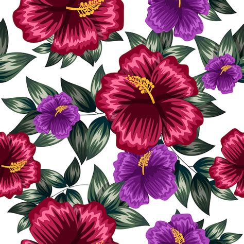 Premium Vector Colorful Floral Seamless Pattern