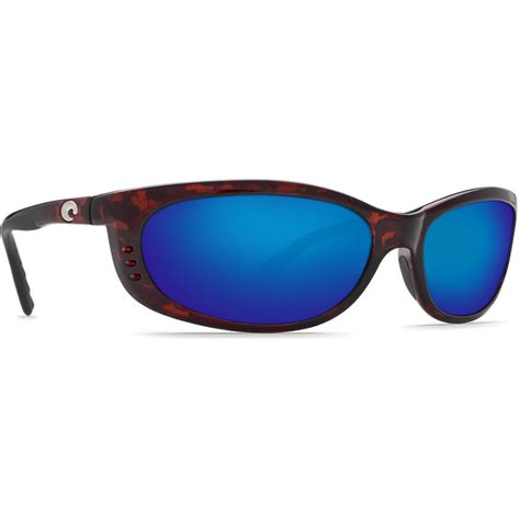 Costa Fathom Tortoise Global Fit Frame Sunglasses W Blue Mirror 580g Lenses Fa 10gf Obmglp For