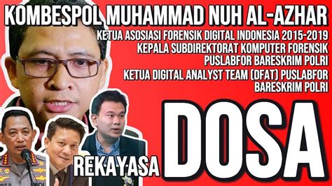 DOSA DOSA REKAYASA VIDEO CCTV MUHAMMAD NUH AL AZHAR DAN CHRISTOPHER