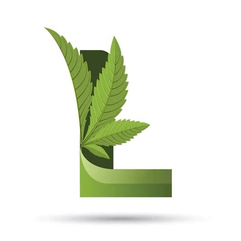 Cannabis Green Leaf Logo Letter T Stock Vector Image By Lumyaisweet