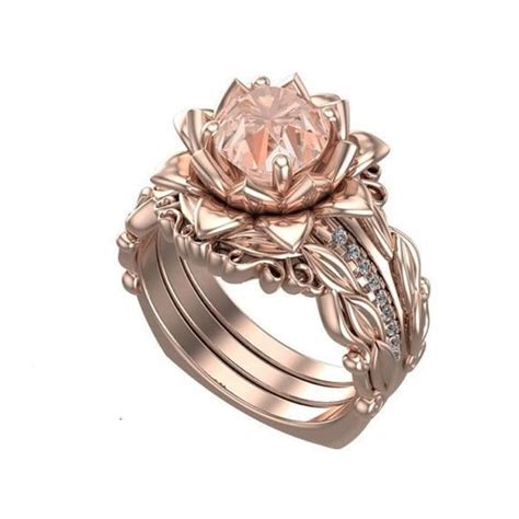 Bague Pour Femme Pierre Pr Cieuse Morganite Bague De Fian Ailles