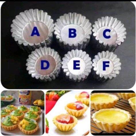 20 Pcs Cetakan Kue Pie Loyang Pie Buah Cetakan Pie Mini Sus Pie