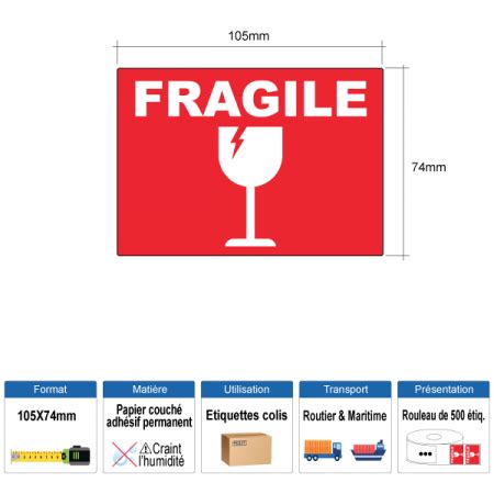 Tiquette Fragile Pour Vos Marchandises Sensibles