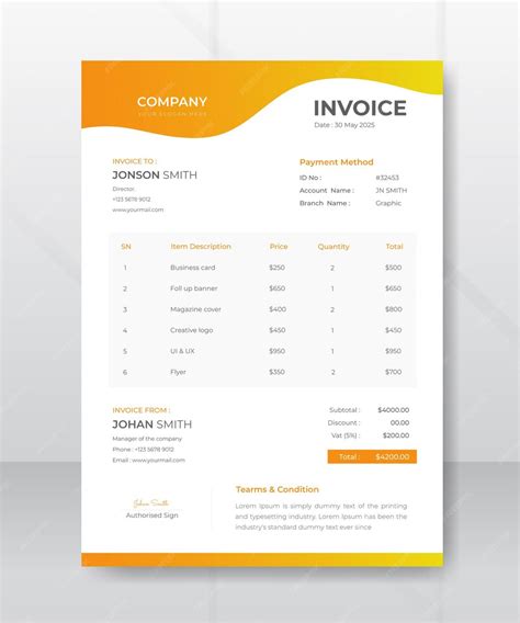 Premium Vector Elegant Minimal Abstract Geometric Business Invoice