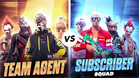 TEAM AGENT SQUAD VS SUBSCRIBERS SQUAD FREE FIRE LIVE TELUGU