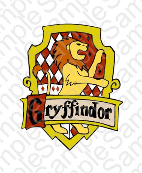 Gryffindor Crest SVG DXF and Png Cut Files by BrocksPlayhouse