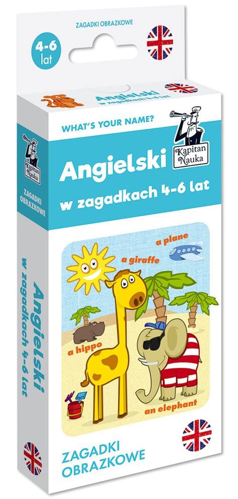 Angielski 4 6 lat Zagadki obrazkowe Kapitan Nauka Podręcznik