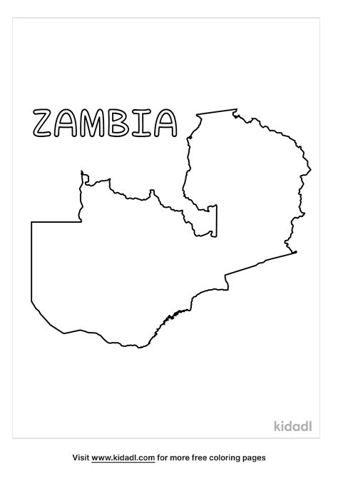 Zambia Coloring Pages