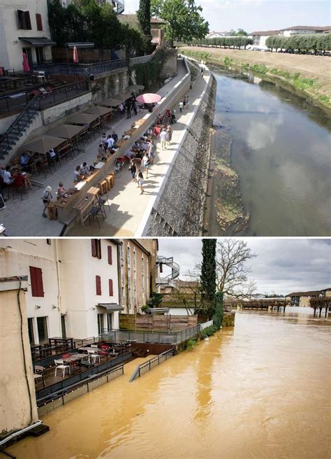 En Images Des Vues De Mont De Marsan Avant Et Pendant La Crue