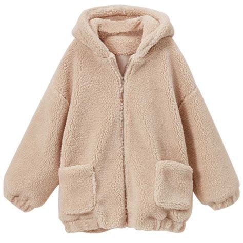 Oversized Faux Fur Teddy Bear Sherpa Coat Sunifty