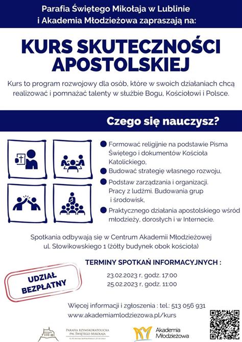 Kurs Skuteczności Apostolskiej Parafia Rzymskokatolicka pw Świętego