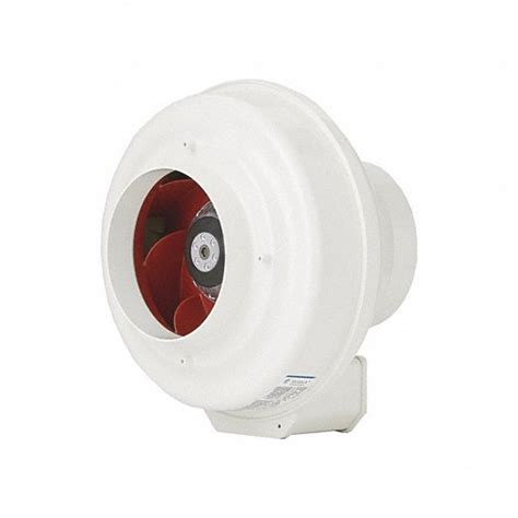 Fantech In Line Duct Fan 345 Cfm Max 6 In Duct 116 W 120v Ac 1 Ph