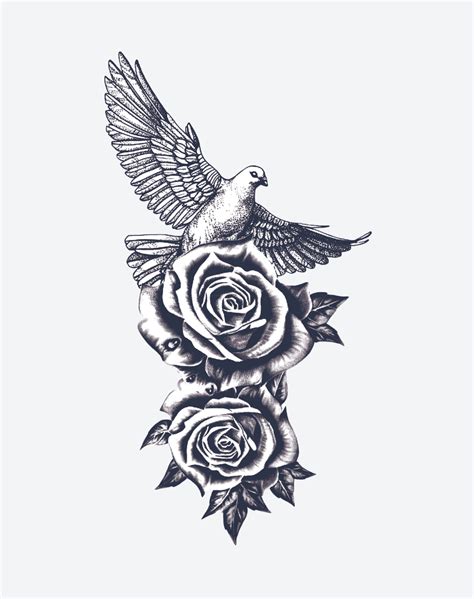 Dove tattoo drawing - Bronctattooaus.com