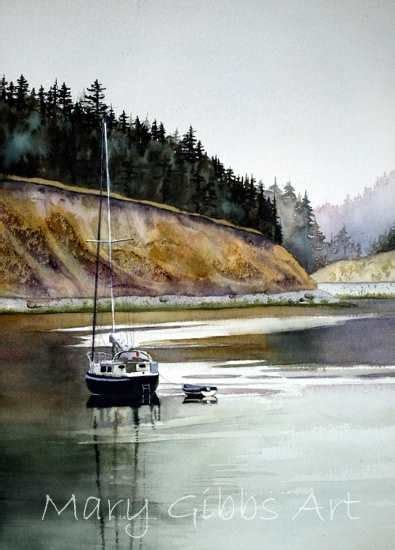 Landscapes Mary Gibbs Art Landscape Art Watercolor Ocean