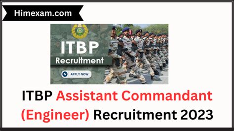 ITBP Assistant Commandant Engineer Recruitment 2023 Himexam