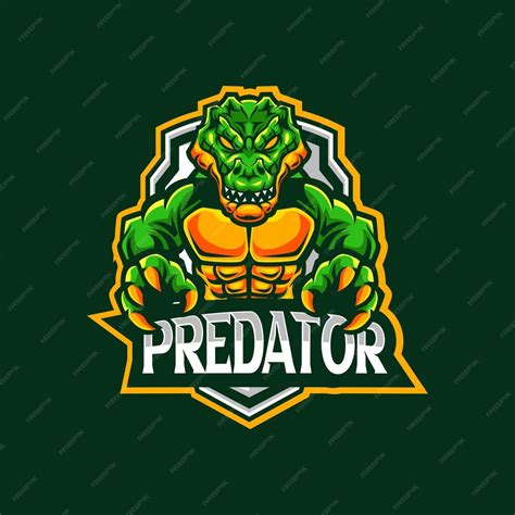 Logotipo De Mascote De Crocodilos Vetoriais Para Esport E Equipe Esportiva Vetor Premium