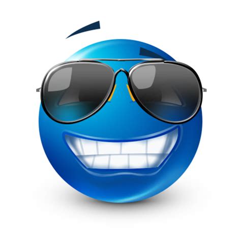 Bluemoji Sunglasses Smiley | Blue Emoji | Know Your Meme