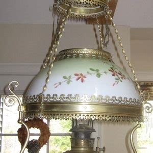 Antique Victorian Bradley And Hubbard Hanging Oil Lamp Etsy