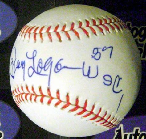 Johnny Logan Autographed Baseball Inscribed 57 Ws Champs