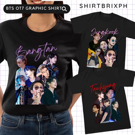 Bangtan Ot7 Graphic Tshirt Jungkook Jimin Shopee Philippines