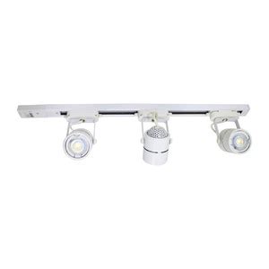 1 Trilho Eletrificado Branco 60cm 3 Spot Gu10 Mr16 Led 5w Branco