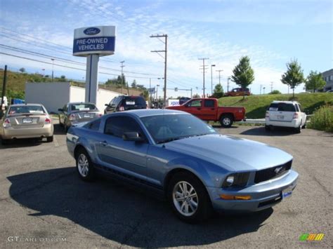 2007 Windveil Blue Metallic Ford Mustang V6 Deluxe Coupe 33606036 Car Color