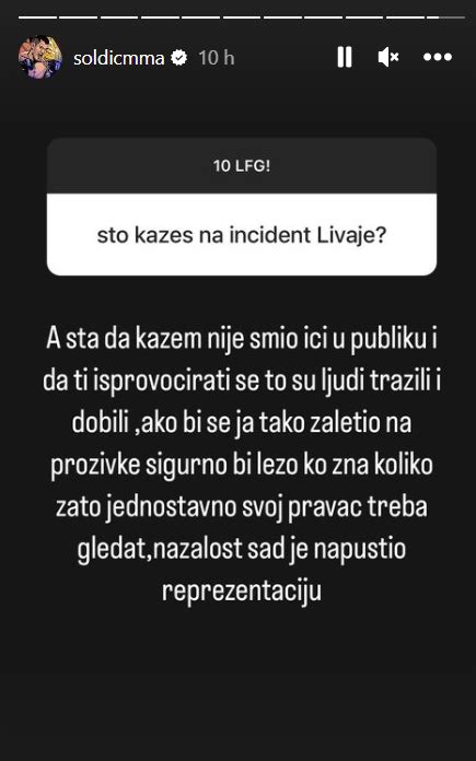 Fight Site Soldić reagirao na incident Marka Livaje Kad bih se ja