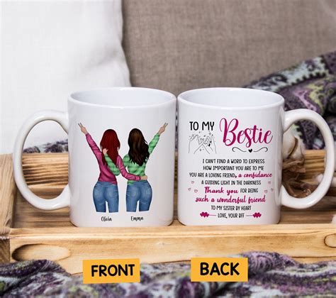 Personalized To My Bestie Wonderful Friend Coffee Mug Custom Etsy