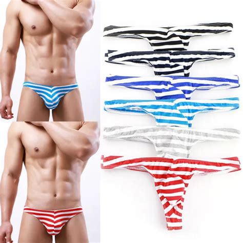 HOMMES BIKINI TAILLE Basse String G String Slip Maillot Lingerie EUR