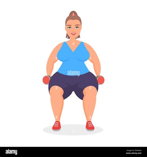 Fat Woman Gym Cartoon Illustration Stock Vektorgrafiken Kaufen Seite