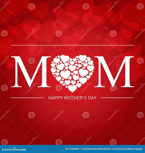 Happy Mothers Day Greeting Card Vector Illustration Stock Vector