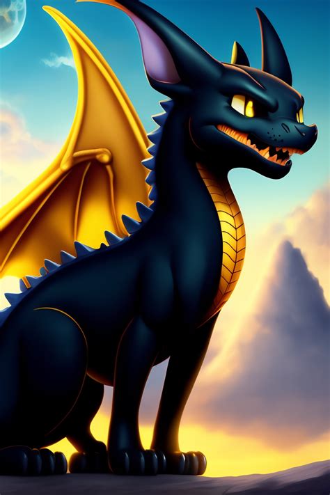 Lexica Night Fury From The Cartoon How To Train Your Dragon Alongside