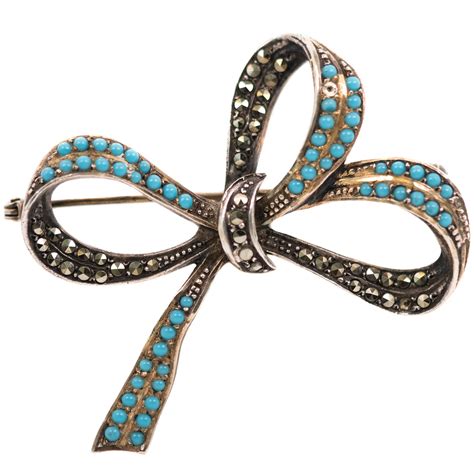 Matilde Poulat Sterling And Turquoise Brooch S For Sale At Stdibs