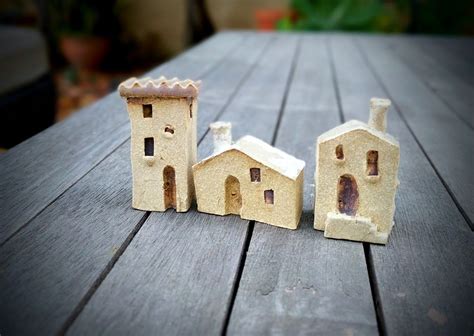 House Miniature Clay Houses Small Clay Houses Small Ceramic Etsy