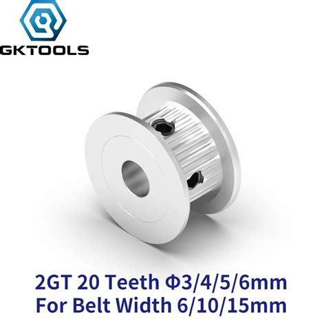 Gktools Gt2 20 Teeth Tooth Idler Timing Pulley Bore 3 4 5 6 6 35 8mm