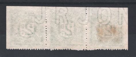 Gb Ireland Midland Railway Northern Counties D Letter Stamp Rare Strip