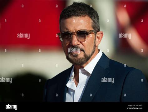 Malaga Spain 12th June 2021 Spanish Actor Antonio Banderas Poses