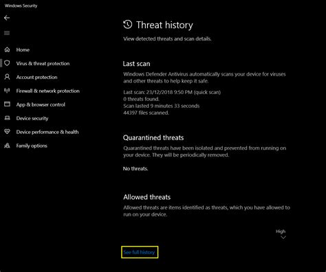 How To View Windows Defender Protection History On Windows 10