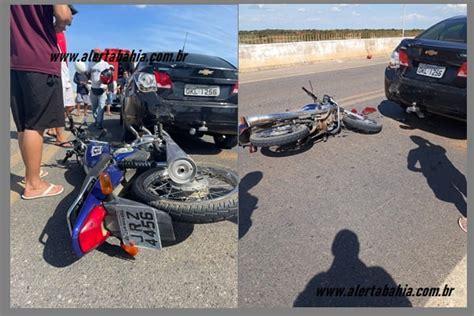 Mototaxista E Passageira Sofrem Fraturas Ap S Colis O Ocorrida Na Ponte